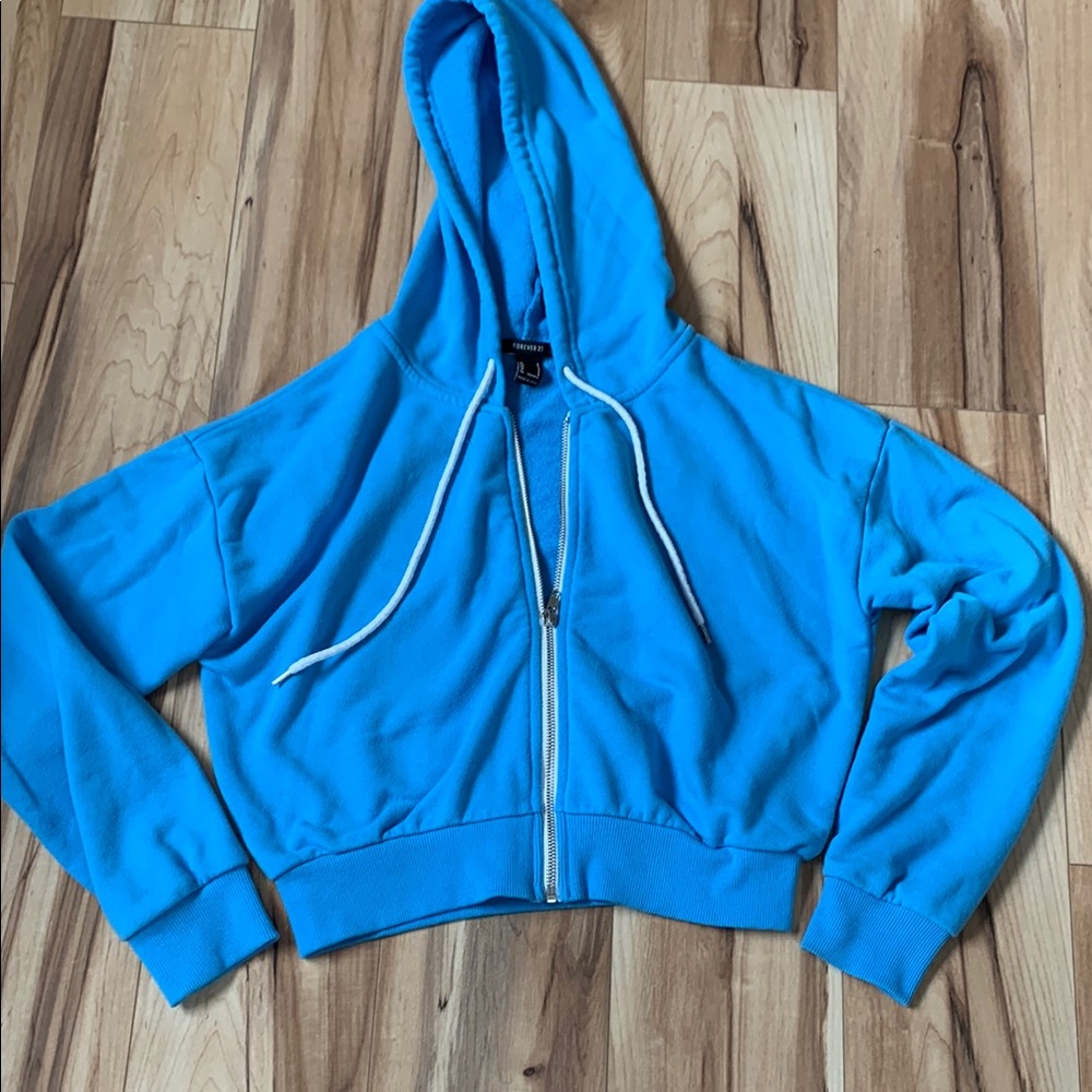 Forever 21 Blue Hoodie Sweater